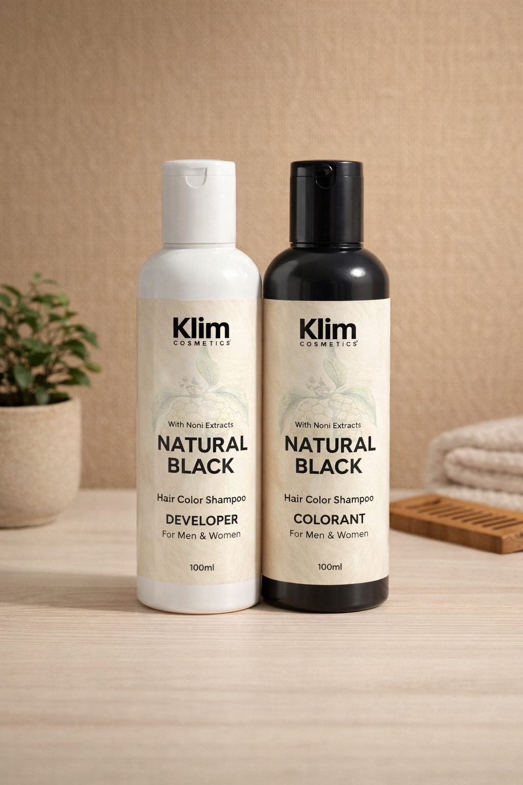 Natural Black Hair Color Shampoo (with Noni Extract) | 100ml