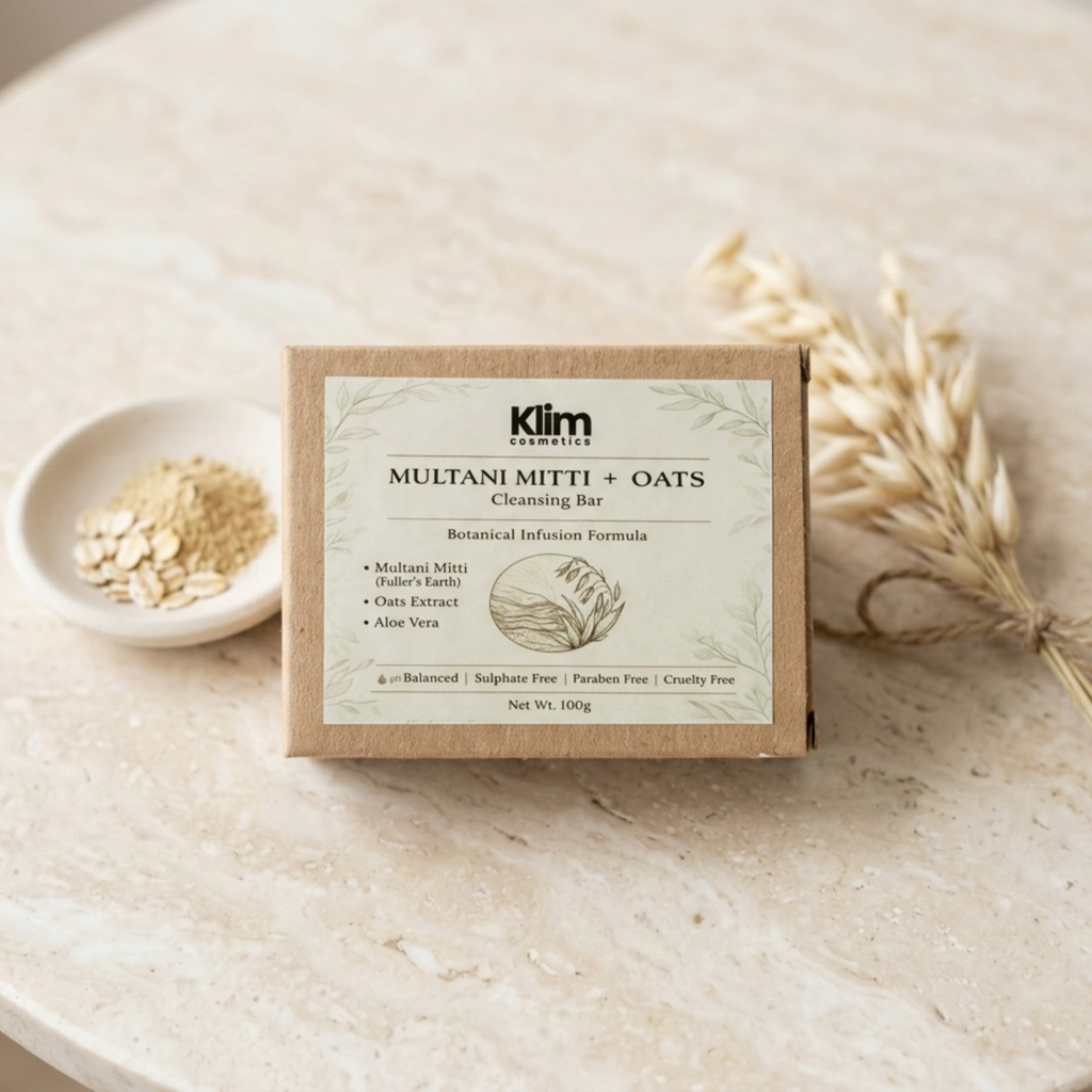 Multani Mitti & Oats Cleansing Bar | Pore Detox & Gentle Exfoliation